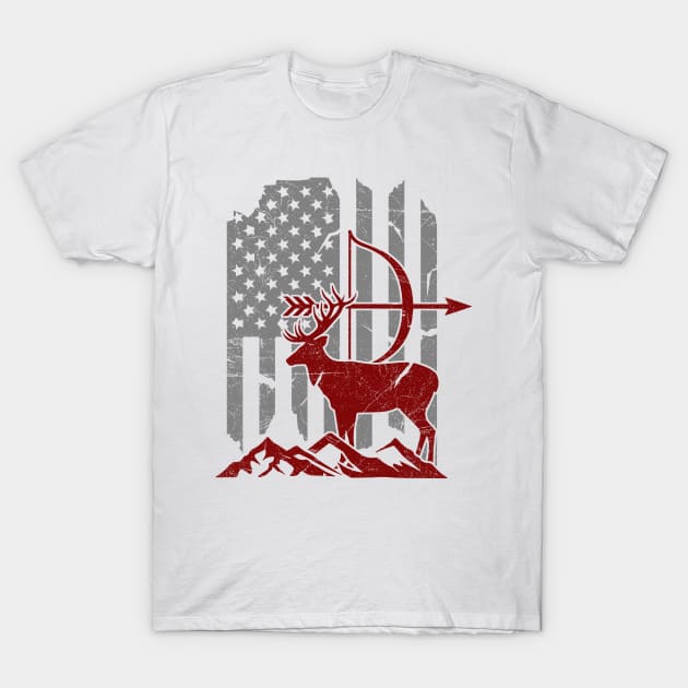 'Bow Hunting Deer Flag' Awesome Hunting Gift T-Shirt by ourwackyhome